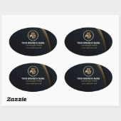 Professional Elegant Lion Logo Ovale Sticker (Vel)