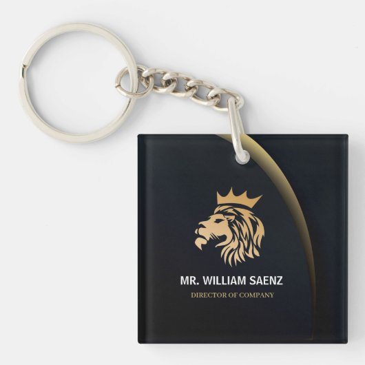 Professional Elegant Lion Logo Sleutelhanger (Voorkant)