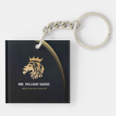 Professional Elegant Lion Logo Sleutelhanger (Achterkant)