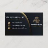 Professional Elegant Lion Logo Visitekaartje (Achterkant)