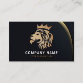 Professional Elegant Lion Logo Visitekaartje (Voorkant)