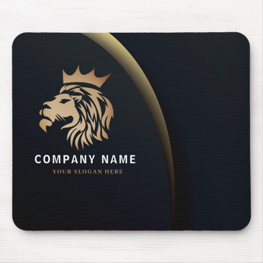 Professional Elegant Lion Logo Visitekaartje Muismat (Voorkant)