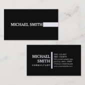 Professional Elegant Magnolia Modern Plain Black Visitekaartje (Voorkant / Achterkant)