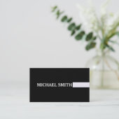 Professional Elegant Magnolia Modern Plain Black Visitekaartje (Staand voorkant)