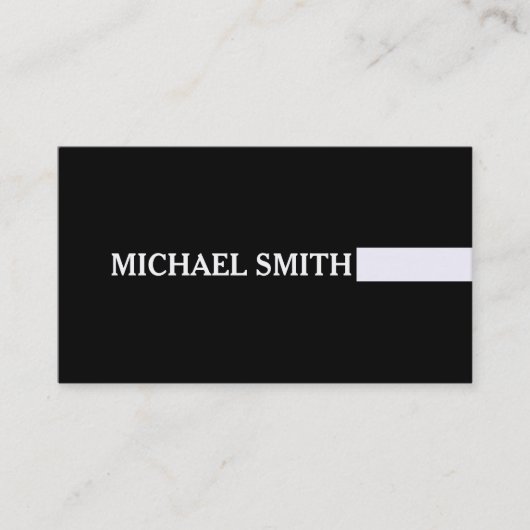 Professional Elegant Magnolia Modern Plain Black Visitekaartje (Voorkant)