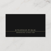 Professional Elegant Manager Director Plain Luxury Visitekaartje (Voorkant)