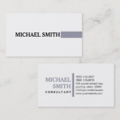 Professional Elegant Manatee Modern Plain White Visitekaartje (Voorkant / Achterkant)