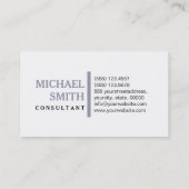 Professional Elegant Manatee Modern Plain White Visitekaartje (Achterkant)
