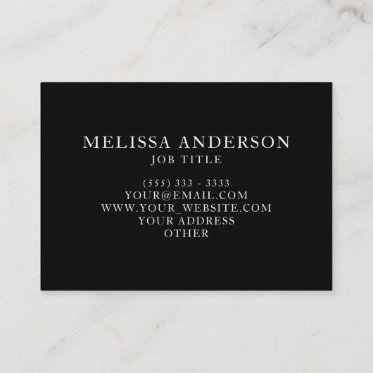 Professional Elegant Marble Visitekaartje (Achterkant)