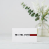 Professional Elegant maroon Modern Plain White Visitekaartje (Staand voorkant)