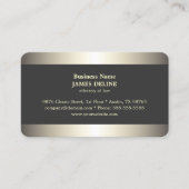 Professional Elegant Metal Attorney Visitekaartje (Voorkant)