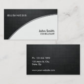 Professional Elegant Metal Black White Group Visitekaartje (Voorkant / Achterkant)