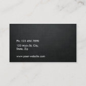 Professional Elegant Metal Black White Group Visitekaartje (Achterkant)