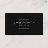 Professional Elegant Minimale zwart-wit Visitekaartje (Voorkant)