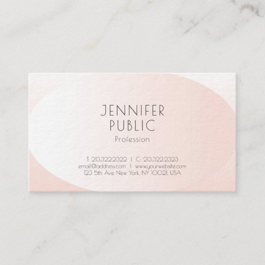 Professional Elegant minimalistisch design luxe Visitekaartje (Voorkant)