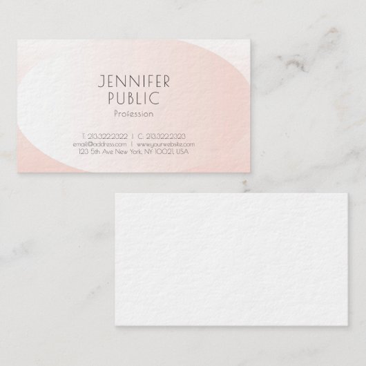 Professional Elegant minimalistisch design luxe Visitekaartje (Voorkant / Achterkant)