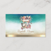 Professional Elegant Mixer Flowers Waterverf Visitekaartje (Voorkant)