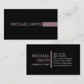 Professional Elegant Modern Bazaar Plain Black Visitekaartje (Voorkant / Achterkant)