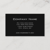 Professional Elegant Modern Black en Silver Visitekaartje (Achterkant)