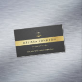 Professional Elegant Modern Black & Gold Attorney Visitekaartje Magneet (Voorbeeld)