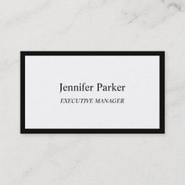Professional Elegant Modern Black White Visitekaartje