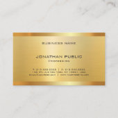 Professional Elegant Modern Faux Gold Premium Silk Visitekaartje (Voorkant)