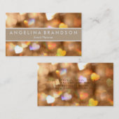 Professional Elegant modern Glitter Event Planner Visitekaartje (Voorkant / Achterkant)