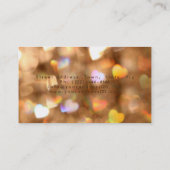 Professional Elegant modern Glitter Event Planner Visitekaartje (Achterkant)