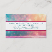 Professional Elegant modern Glitter Event Planner Visitekaartje (Achterkant)