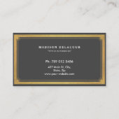 Professional Elegant Modern Gold lijst trendy Visitekaartje (Achterkant)