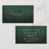 Professional Elegant Modern Green Black Rustic Visitekaartje (Voorkant / Achterkant)