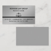 Professional Elegant Modern Luxury Attorney Black Visitekaartje (Voorkant / Achterkant)