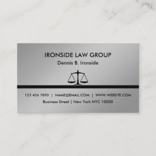Professional Elegant Modern Luxury Attorney Black Visitekaartje