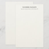 Professional elegant modern minimalist add name briefpapier (Voorkant / Achterkant)