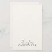 Professional elegant modern minimalist plain briefpapier (Voorkant / Achterkant)