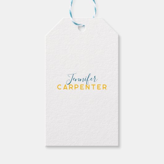 Professional elegant modern minimalist plain cadeaulabel (Voorkant)