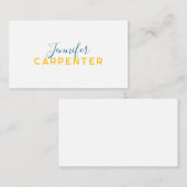 Professional elegant modern minimalist plain informatiekaartje (Voorkant / Achterkant)