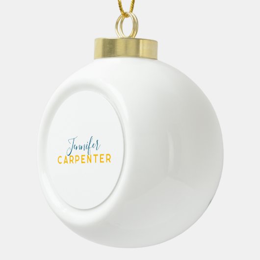 Professional elegant modern minimalist plain keramische bal ornament (Rechts)