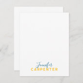 Professional elegant modern minimalist plain notitiekaartje (Voorkant / Achterkant)