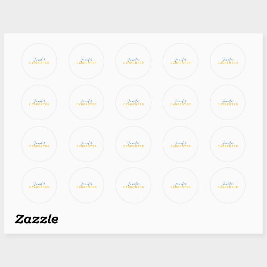 Professional elegant modern minimalist plain ronde sticker (Vel)