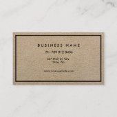 Professional Elegant modern monogram beige Sand Visitekaartje (Achterkant)