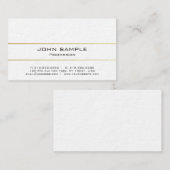 Professional Elegant Modern Plain Gold Luxury Visitekaartje (Voorkant / Achterkant)