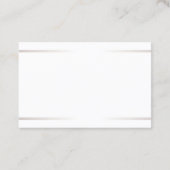 Professional Elegant modern platte Silver Effect Visitekaartje (Achterkant)