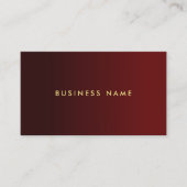 Professional Elegant Modern Red And Gold Template Visitekaartje (Voorkant)