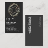 Professional Elegant Modern Silver Black Metal Bus Visitekaartje (Voorkant / Achterkant)