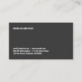 Professional Elegant Modern Silver Black Metal Bus Visitekaartje (Achterkant)