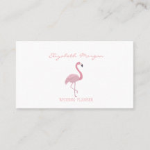 Professional Elegant modern wit, roze flamingo