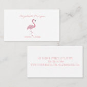Professional Elegant modern wit, roze flamingo Visitekaartje (Voorkant / Achterkant)