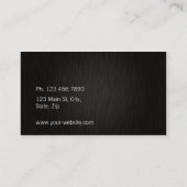 Professional Elegant modern zwart Silver Gold Visitekaartje (Achterkant)