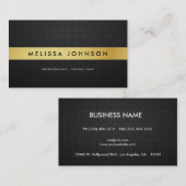Professional Elegant modern zwart-wit en goud Visitekaartje (Voorkant / Achterkant)